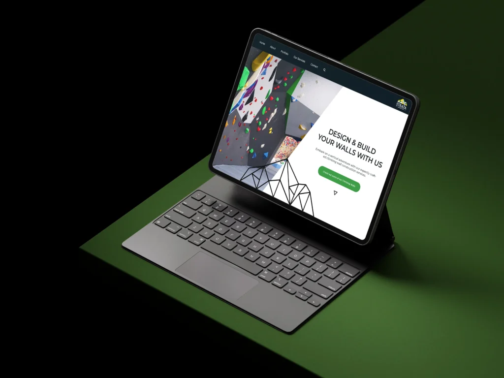 Striking Climbing Walls Website Design & Build | Strata